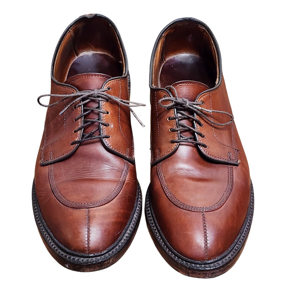 Allen Edmonds Walton Shoes Mens Size 9.5 D Brown Leather Derby Dress USA